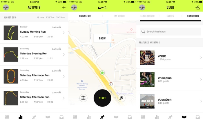  Aplikasi  Nike Running Berubah Nama  Menjadi Nike Run Club 
